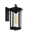 Cwi Lighting 14" Metal Oakwood 1 Light Outdoor Wall Lantern In Black