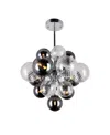 Cwi Lighting 14" Metal Pallocino 8 Light Chandelier In Chrome