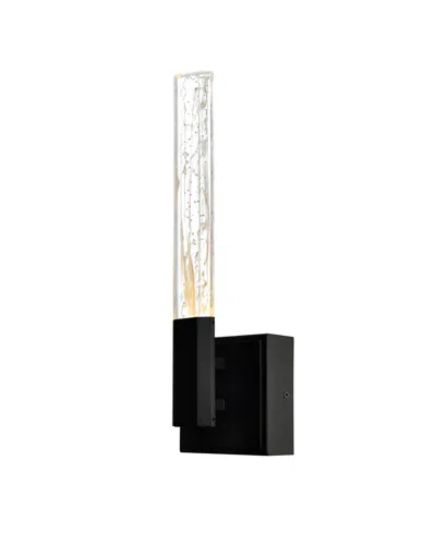 Cwi Lighting 14.5" Metal Greta Integrated Led Wall Light In Black