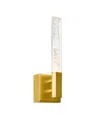 Cwi Lighting 16" Metal Stagger Integrated Led Wall Light In Brass