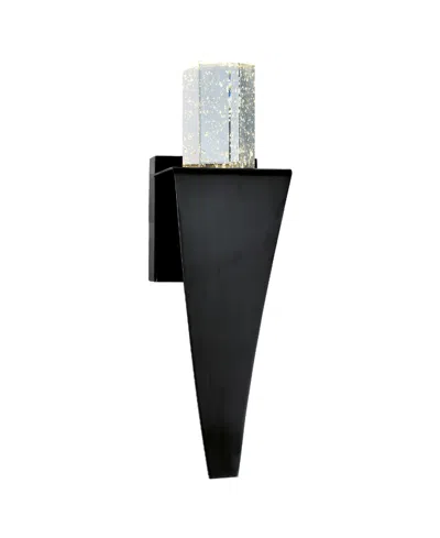 Cwi Lighting 16" Metal Catania Led Integrated Wall Light In Black