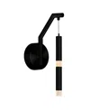 Cwi Lighting 16" Metal Flute 1 Light Led Wall Sconce In Black