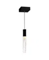 Cwi Lighting 16" Metal Greta Integrated Led Mini Pendant In Black