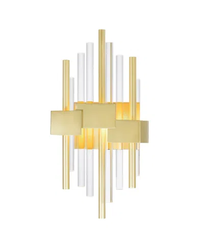 Cwi Lighting 16" Metal Millipede Led Wall Sconce In Satin Gold