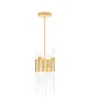 Cwi Lighting 16" Metal Orgue 9 Light Mini Pendant In Satin Gold