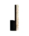 Cwi Lighting 16" Metal Stagger Integrated Led Wall Light In Black