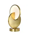 Cwi Lighting 16" Metal Tranche Led Lamp In Brushed Brass