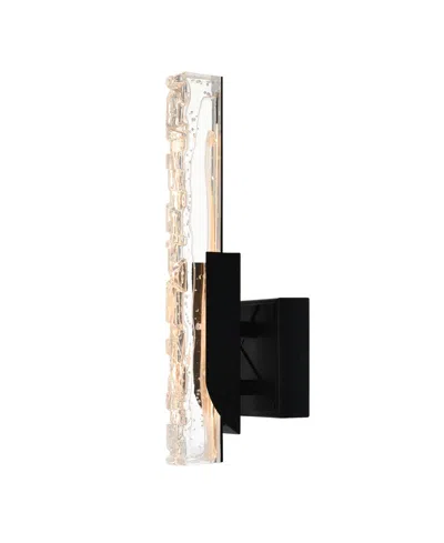 Cwi Lighting 16" Metal Valira Integrated Led Wall Light In Black