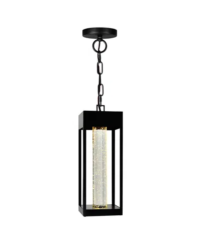 Cwi Lighting 17" Metal Rochester Led Outdoor Ceiling Light In Black