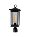 Cwi Lighting 17.5" Metal Oakwood 1 Light Outdoor Lantern Head In Black