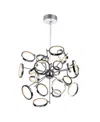 Cwi Lighting 18" Metal Colette Led Chandelier In Chrome