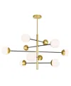 Cwi Lighting 18" Metal Compass 10 Light Chandelier In Medallion Gold