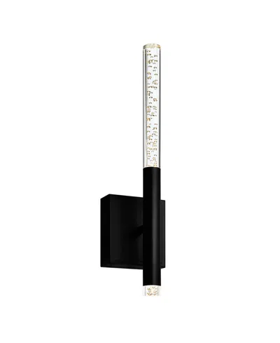 Cwi Lighting 18" Metal Dragonswatch Integrated Led Wall Light In Black