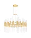 Cwi Lighting 18" Metal Orgue 72 Light Chandelier In Satin Gold
