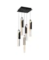 Cwi Lighting 18" Metal Valira Integrated Led Mini Pendant In Black