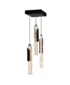 Cwi Lighting 18" Metal Valira Integrated Led Mini Pendant In Black