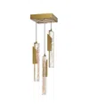 Cwi Lighting 18" Metal Valira Integrated Led Mini Pendant In Brass