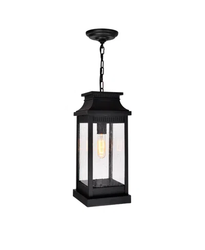 Cwi Lighting 18.25" Metal Milford 1 Light Outdoor Pendant In Black