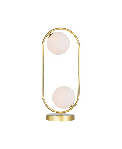 Cwi Lighting 19" Metal Celeste 2 Light Lamp In Medallion Gold
