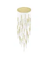 Cwi Lighting 19" Metal Dragonswatch Led Integrated Chandelier In Gold
