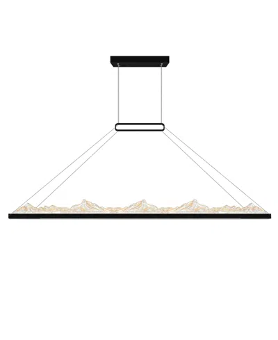 Cwi Lighting 19" Metal Himalayas Integrated Led Island Pool Table Light In Black