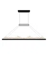Cwi Lighting 19" Metal Himalayas Integrated Led Island Pool Table Light In Black
