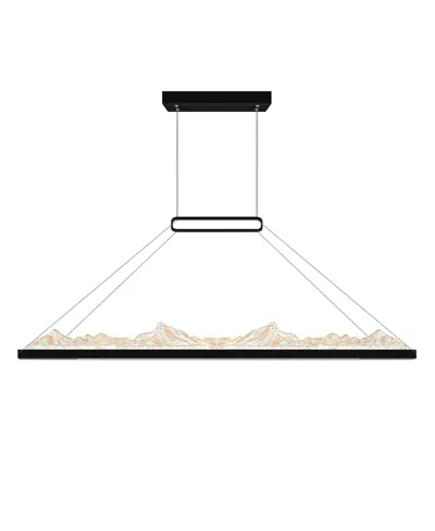 Cwi Lighting 19" Metal Himalayas Integrated Led Island Pool Table Light In Black