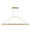 Cwi Lighting 19" Metal Himalayas Integrated Led Island Pool Table Light In Brass