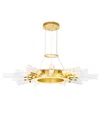 Shop Cwi Lighting 2" Metal Collar 14 Light Chandelier In Satin Gold
