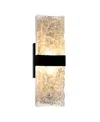Cwi Lighting 20" Metal Lava Integrated Led Wall Light In Black