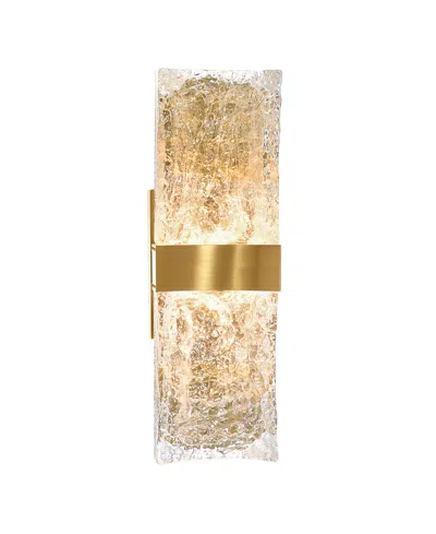 Cwi Lighting 20" Metal Lava Integrated Led Wall Light In Brass