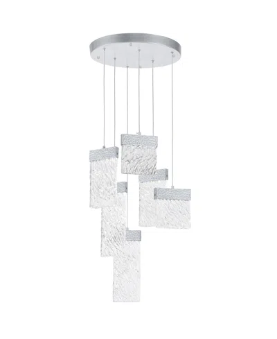Cwi Lighting 22" Metal Carolina Led Chandelier In Pewter