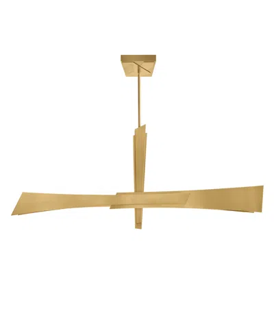 Cwi Lighting 23" Metal Solara Integrated Led Chandelier In Gold