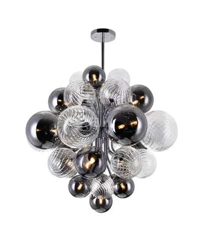 Cwi Lighting 24" Metal Pallocino 15 Light Chandelier In Chrome