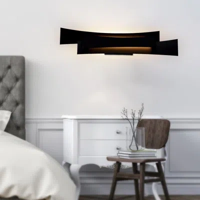 Cwi Lighting 24'' Modern Led Vanity Light For Bathroom, Powder Room, Hallway – Integrated Led, No Bulb Required In Black