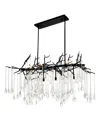 Cwi Lighting 26" Metal Anita 10 Light Chandelier In Black
