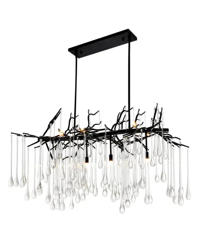 Cwi Lighting 26" Metal Anita 10 Light Chandelier In Black