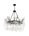 Shop Cwi Lighting 26" Metal Anita 12 Light Chandelier In Black