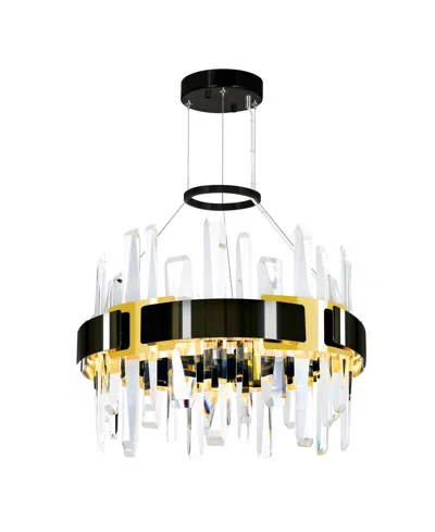 Cwi Lighting 26" Metal Aya Led Integrated Chandelier In Black