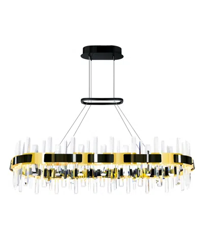 Cwi Lighting 26" Metal Aya Led Integrated Chandelier In Black