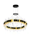 Cwi Lighting 26" Metal Aya Led Integrated Chandelier In Black