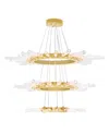 Cwi Lighting 26" Metal Collar 63 Light Chandelier In Satin Gold
