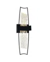 Cwi Lighting 26" Metal Guadiana Integrated Led Wall Light In Black