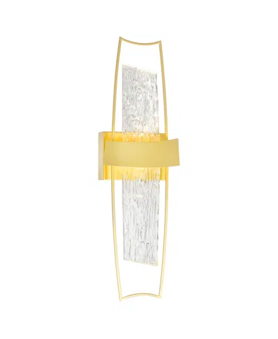 Cwi Lighting 26" Metal Guadiana Integrated Led Wall Light In Satin Gold