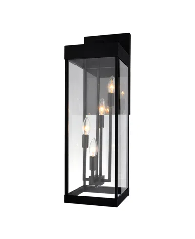 Cwi Lighting 26" Metal Windsor 4 Light Outdoor Wall Light In Black