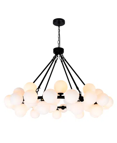 Cwi Lighting 27" Metal Arya 45 Light Chandelier In Black