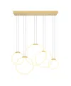 Cwi Lighting 27" Metal Hoops 5 Light Led Chandelier In Gold