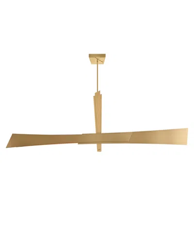 Cwi Lighting 27" Metal Solara Integrated Led Chandelier In Brass