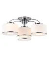 Cwi Lighting 28" Metal Frosted 4 Light Drum Shade Flush Mount