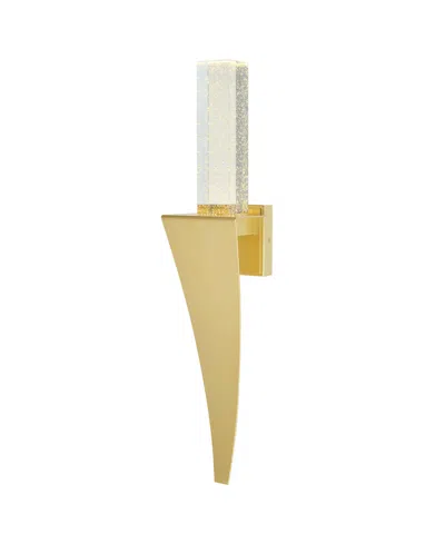 Cwi Lighting 30" Metal Catania Integrated Led Wall Light In Satin Gold